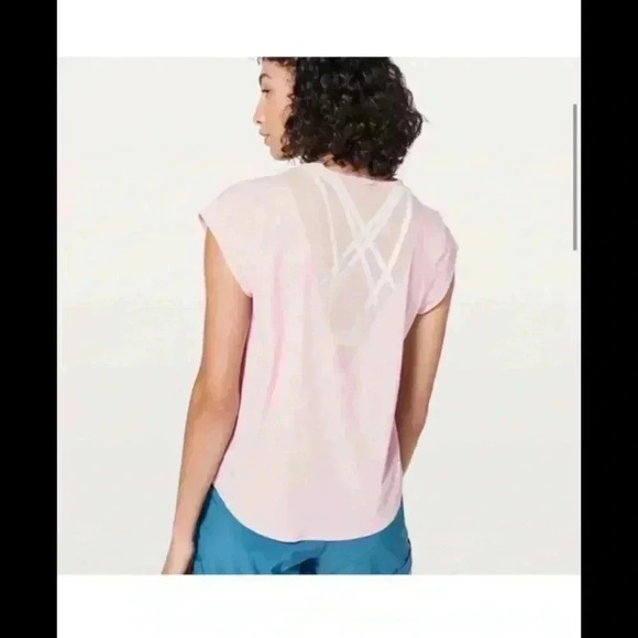 Lululemon for the run short sleeve tee in petal pink - Picture 5 of 9
